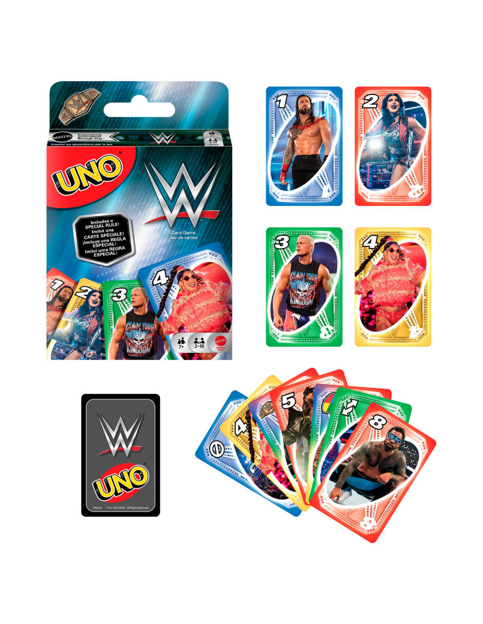 Juego mesa uno wwe uno uno