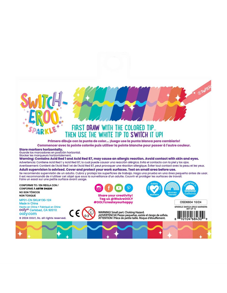 Marcadores brillantes cambio de color Switch