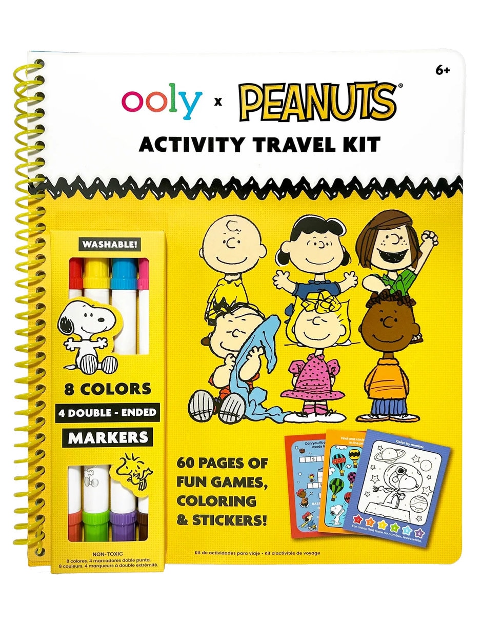 Kit viaje actividades y marcadores de doble punta Peanuts