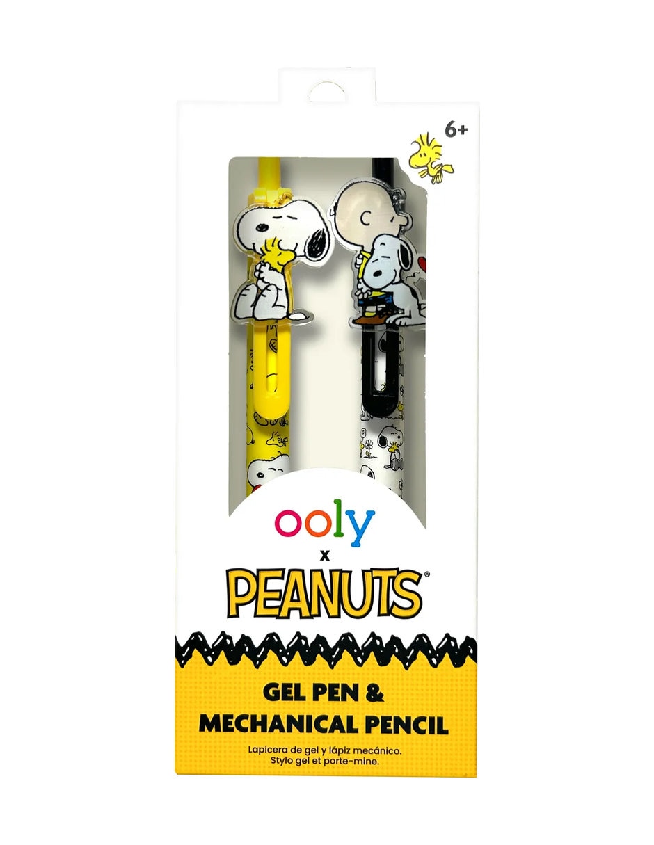 Bolígrafo de gel y portaminas x Peanuts