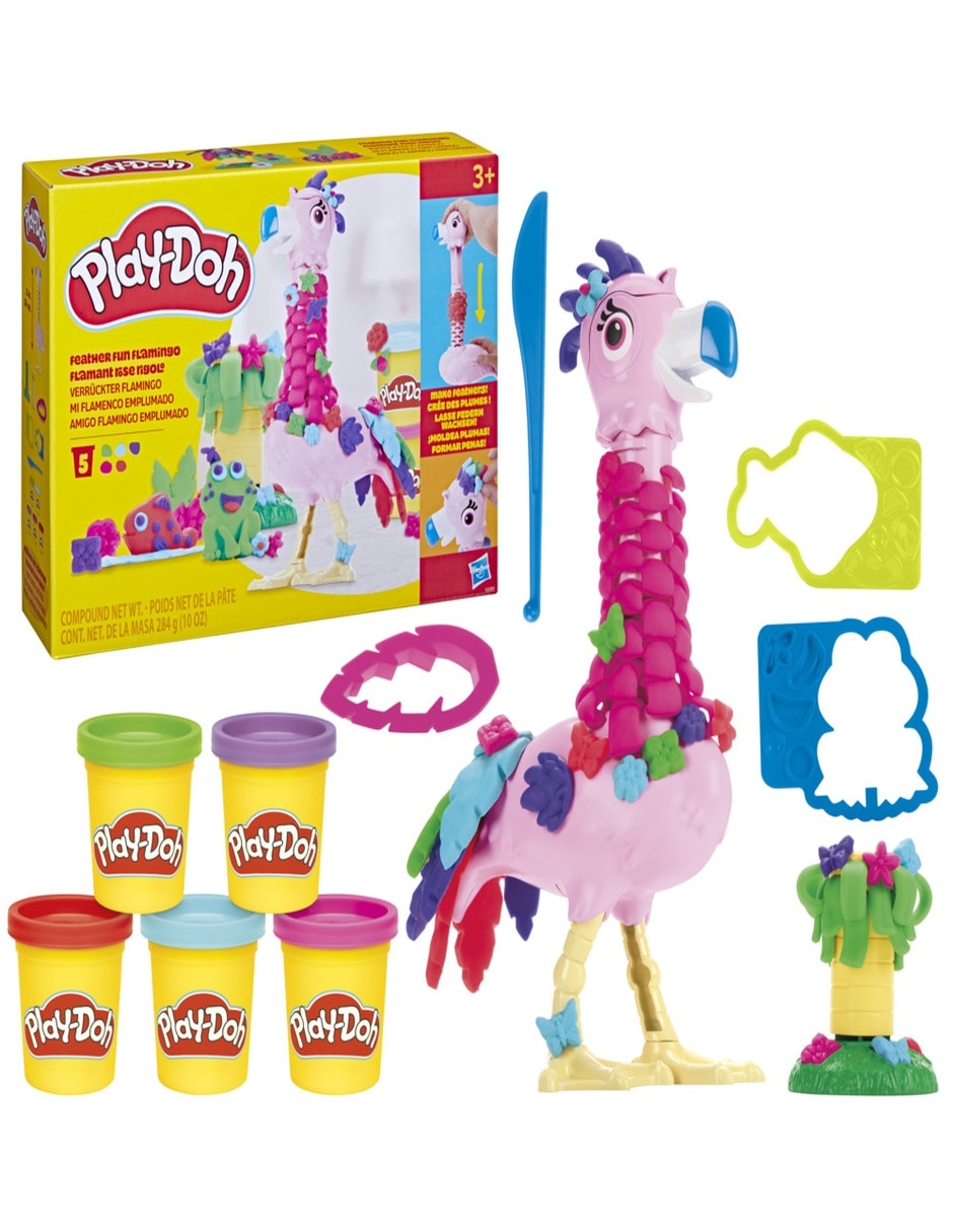 Kit de masa moldeable mi flamenco emplumado play-doh