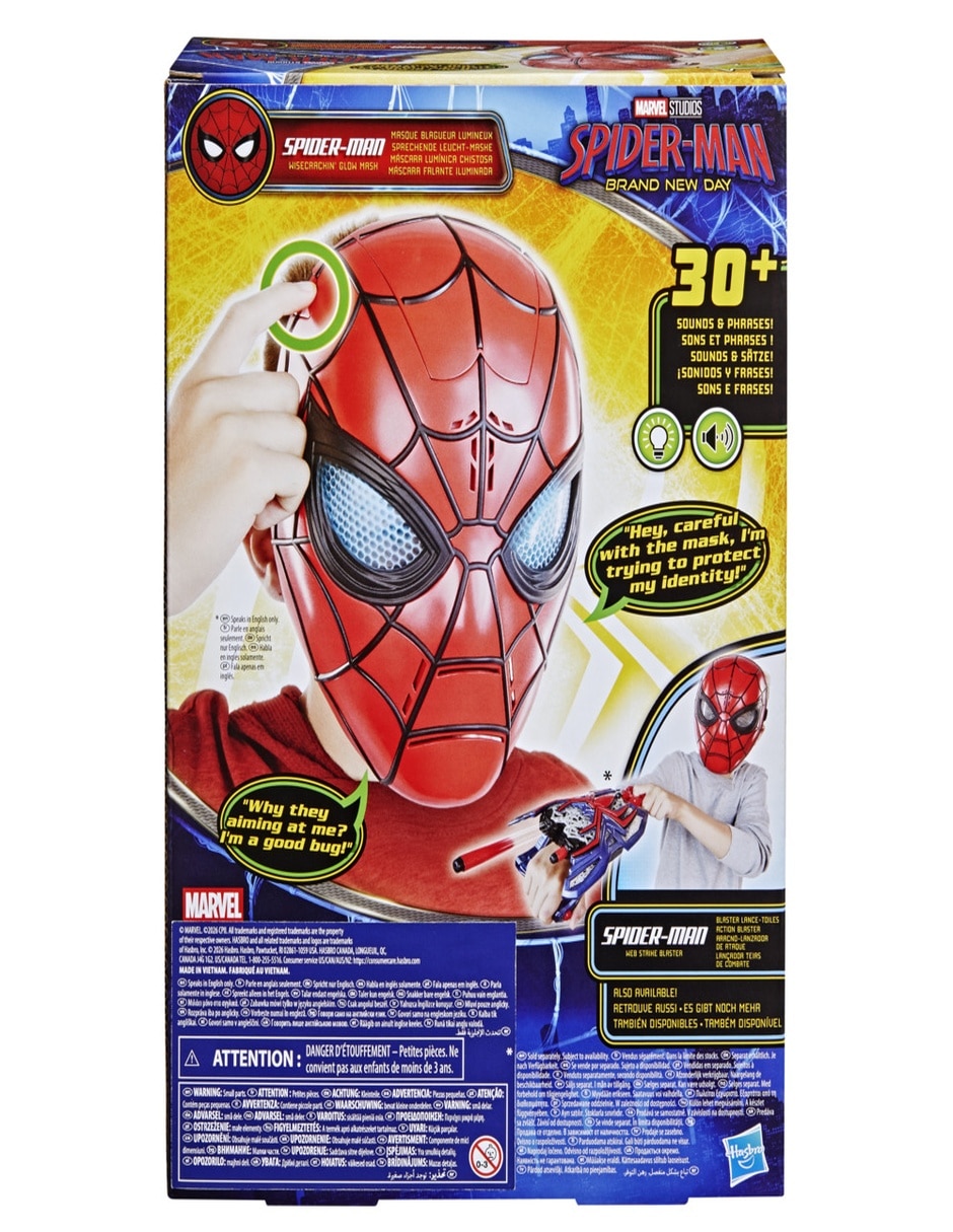 Máscara táctica aire libre y deporte spider-man con luz y sonido 16