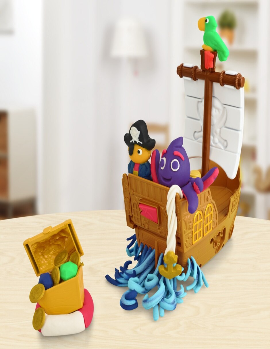 Kit de masa moldeable barco pirata play-doh play-doh 6