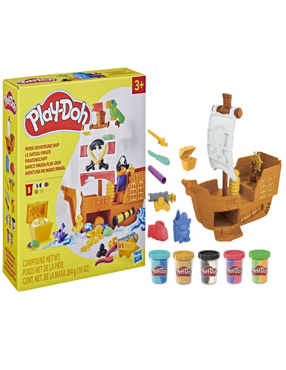 Kit de masa moldeable barco pirata play-doh play-doh 8