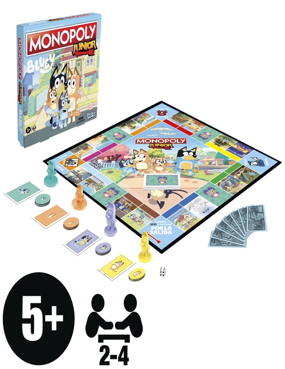 Juego de mesa monopoly junior bluey monopoly monopoly junior 3
