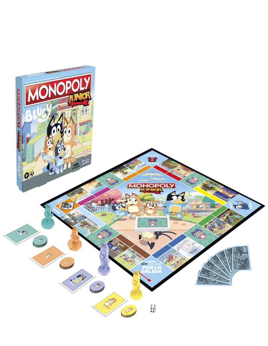 Juego de mesa monopoly junior bluey monopoly monopoly junior 5
