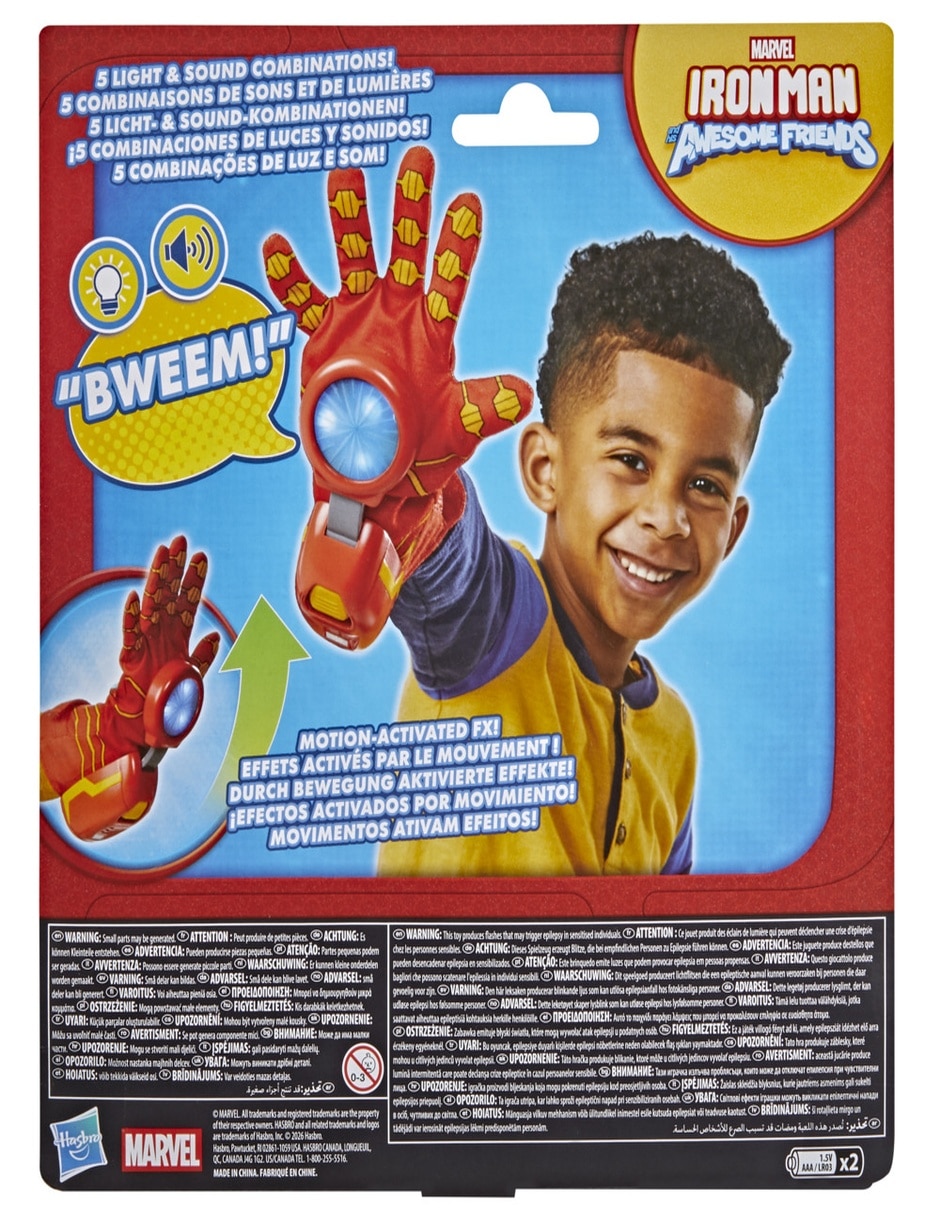 Figuras accion iron man and his awesome friends iron man con luz y sonido 5