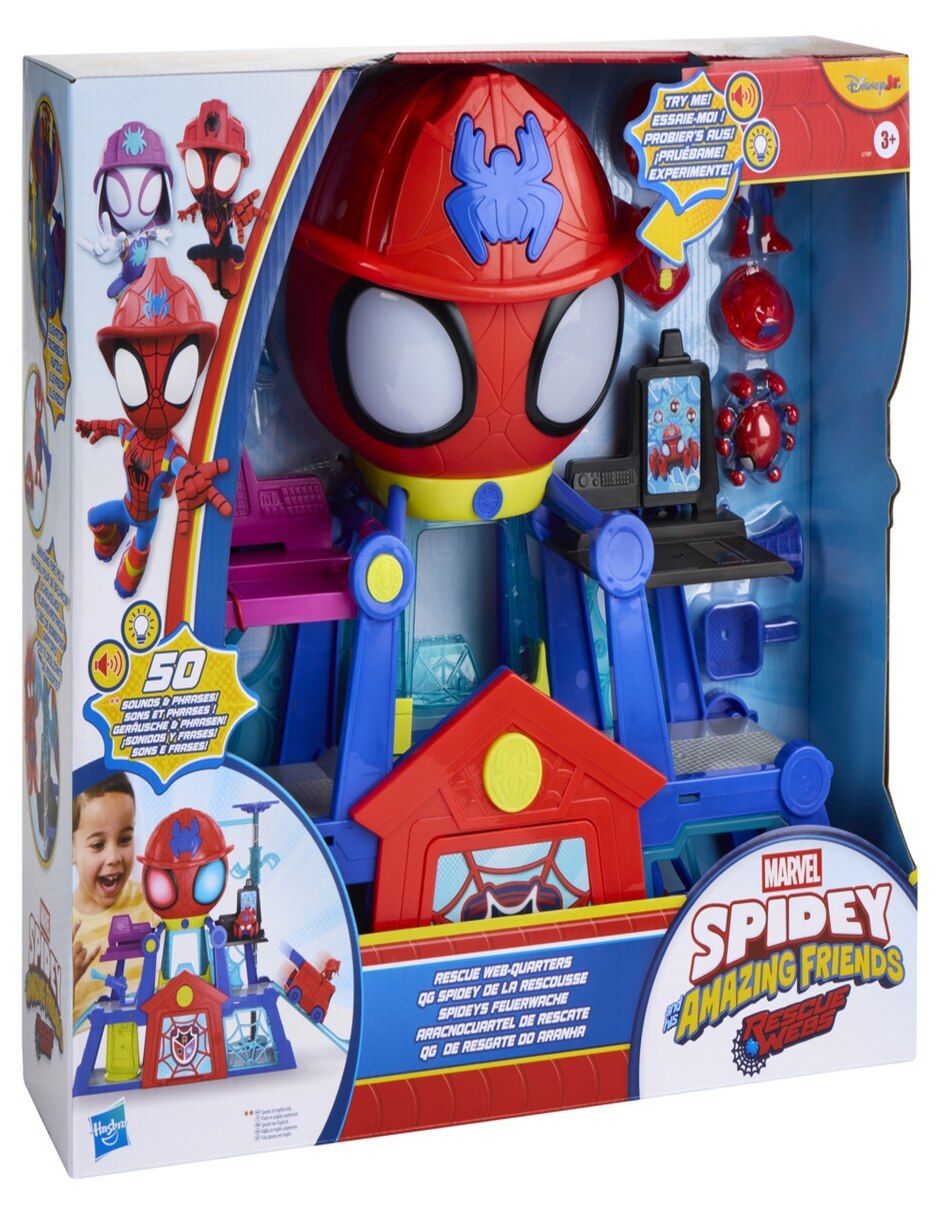 Set figuras acción articuladas Spidey And His Amazing Friends con luz y sonido 9