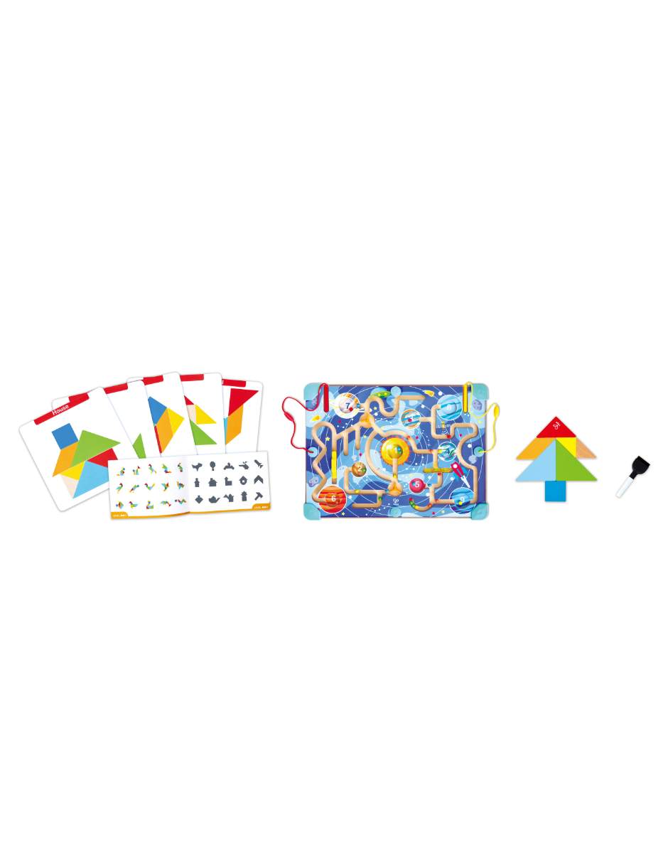 Tangram y Laberinto Espacial juego didáctico unisex