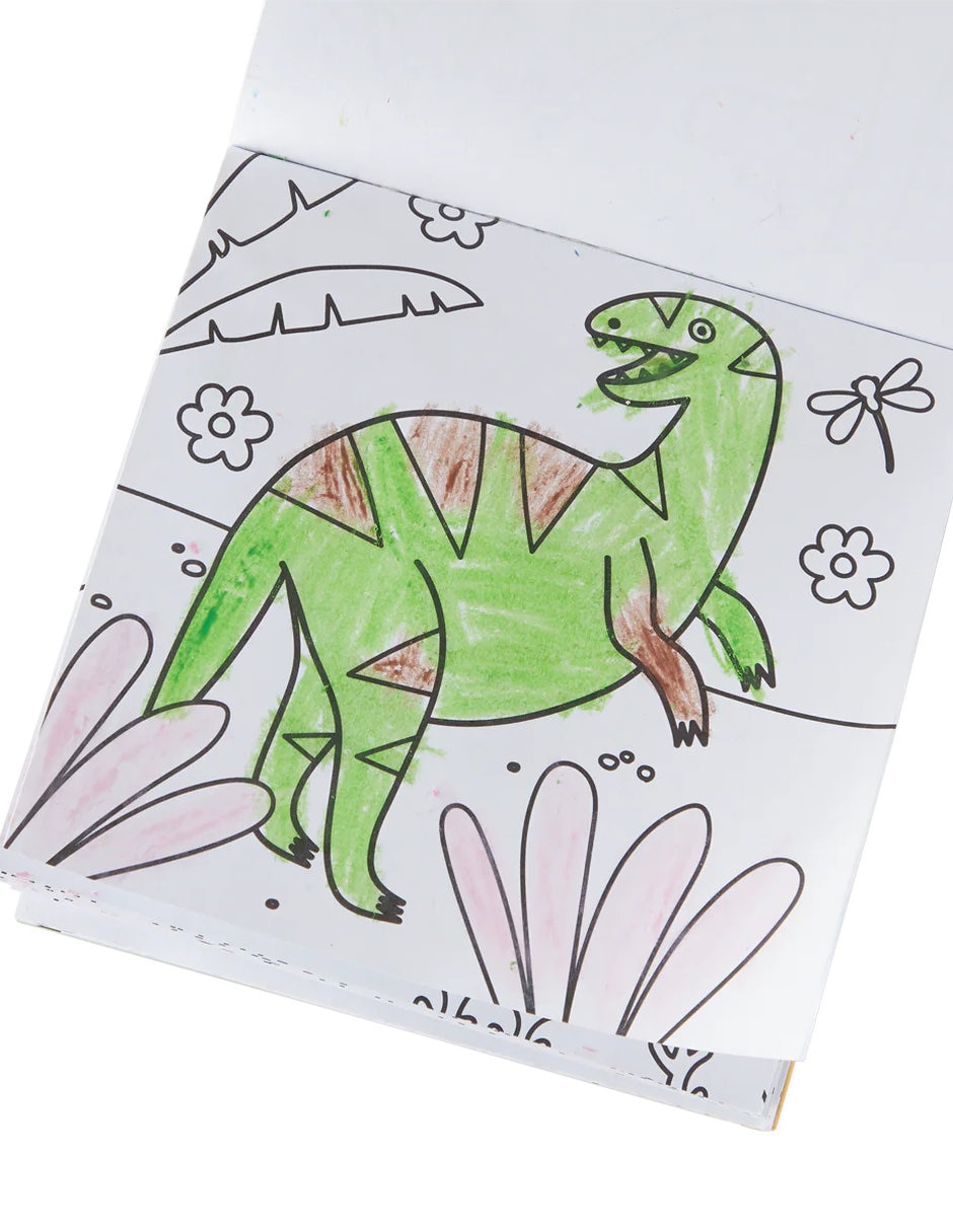 Set libro para colorear crayones dinosaurios 3