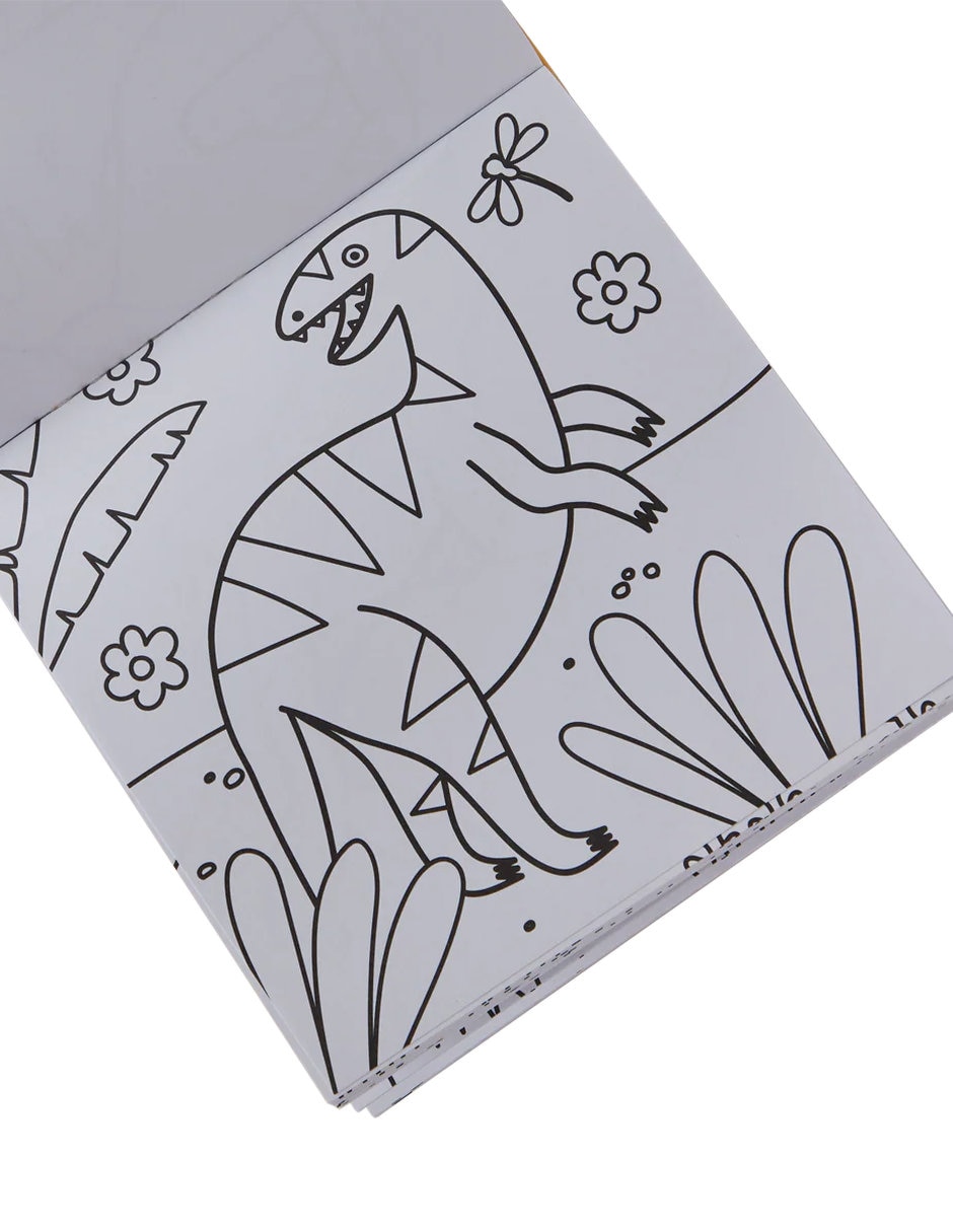 Set libro para colorear crayones dinosaurios 2