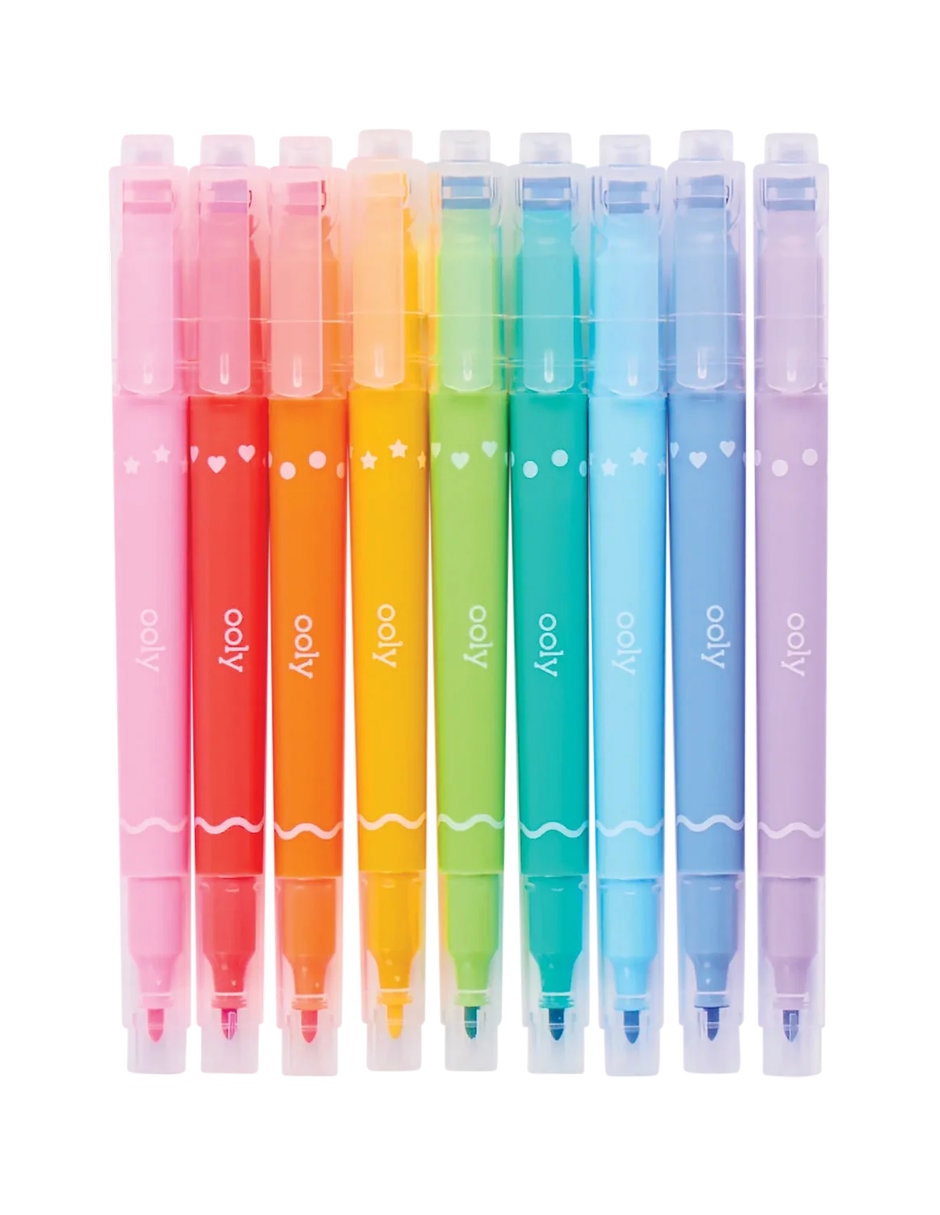 Kit de manualidades marcadores doble punta confetti stamp 5