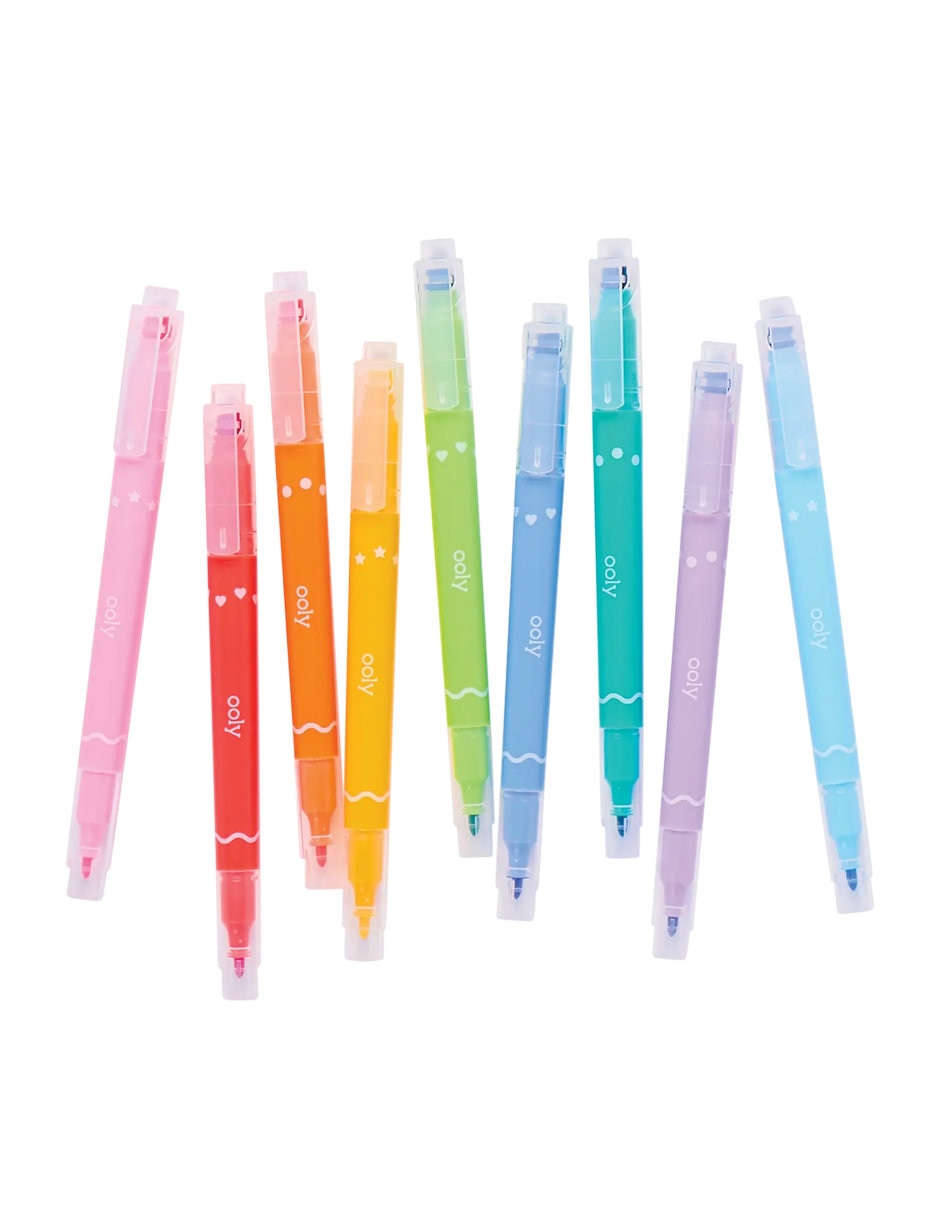 Kit de manualidades marcadores doble punta confetti stamp 2
