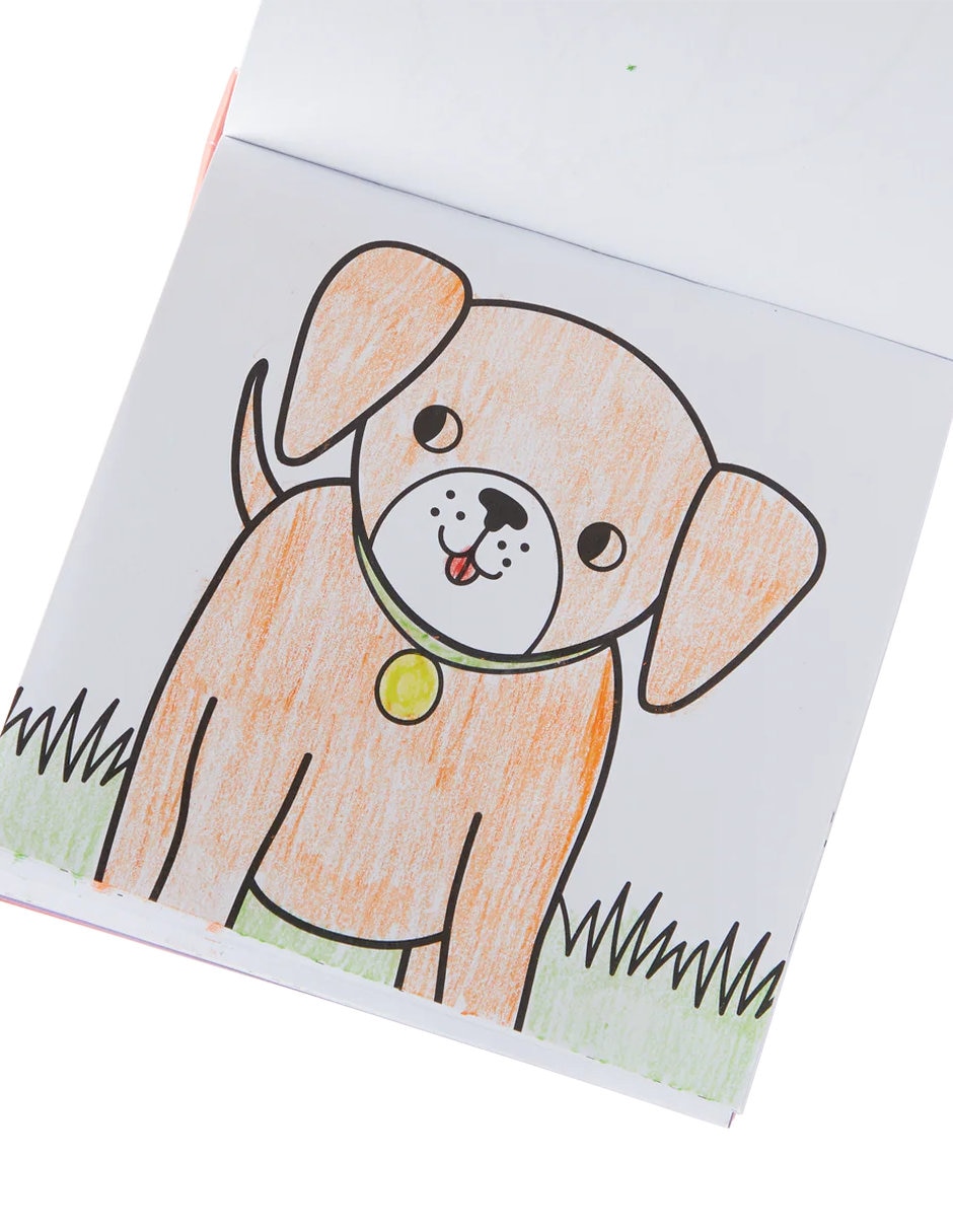 Set libro para colorear crayones mascotas 3