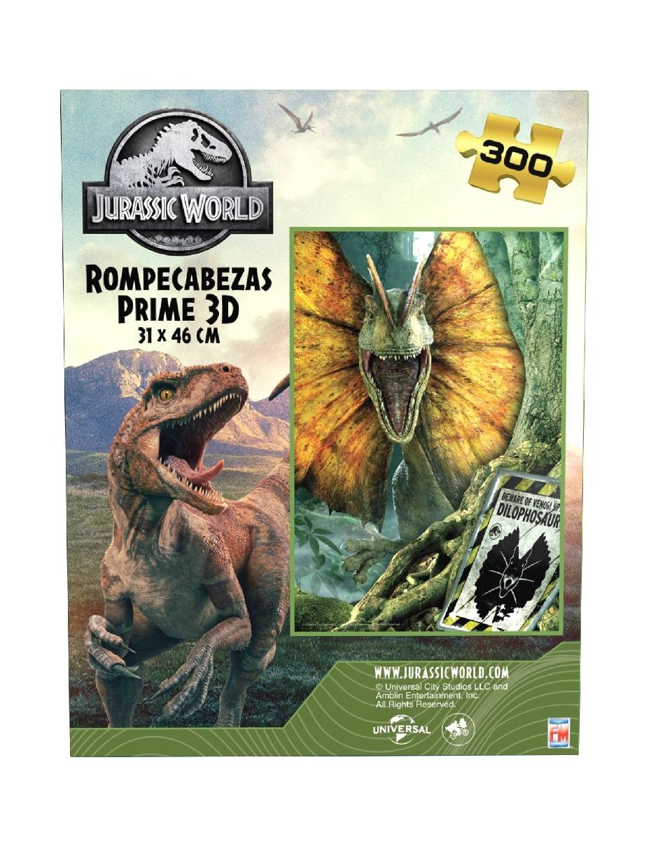 Rompecabezas Dinosaurios Prehistóricos Jurassic Lenticular 300 piezas