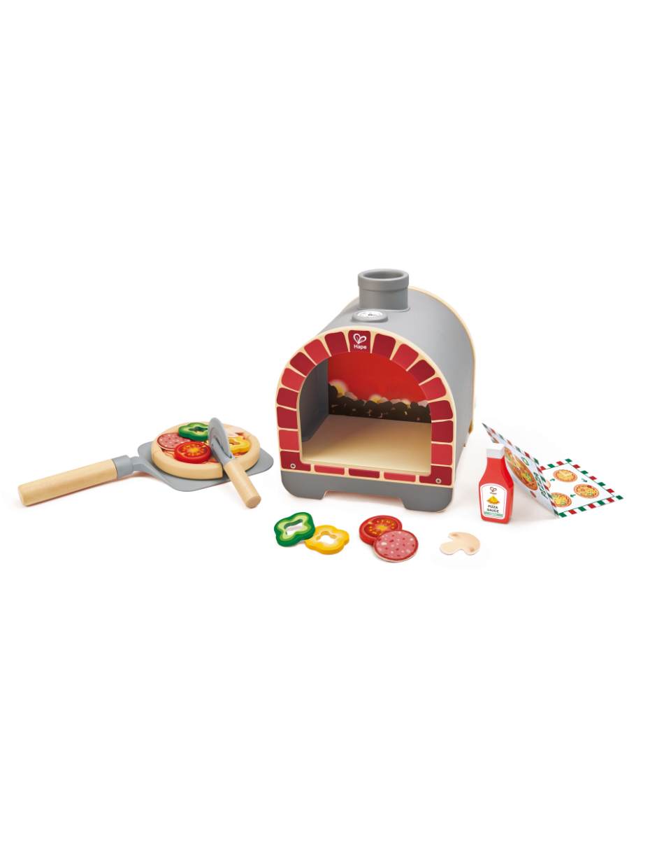 Horno de pizza ligero y chisporroteante juego de rol para niños 7