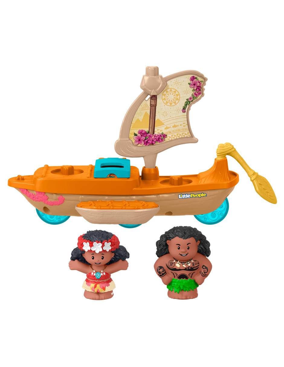 Little People Canoa de Moana y Maui juego de Estimulación temprana unisex