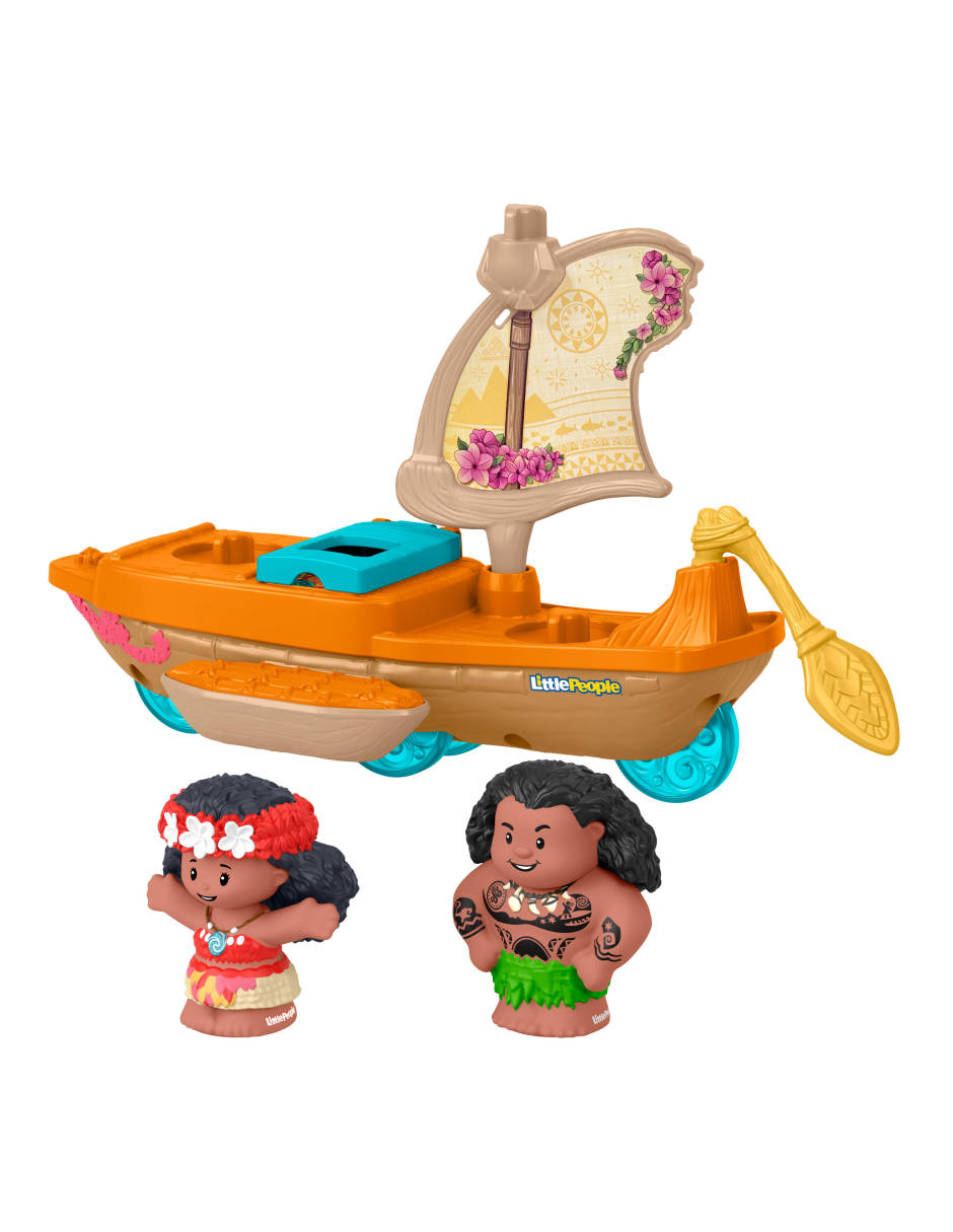 Little People Canoa de Moana y Maui juego de Estimulación temprana unisex