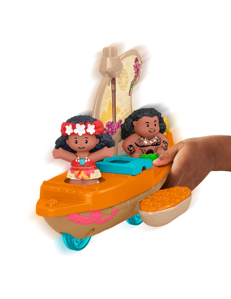 Little People Canoa de Moana y Maui juego de Estimulación temprana unisex