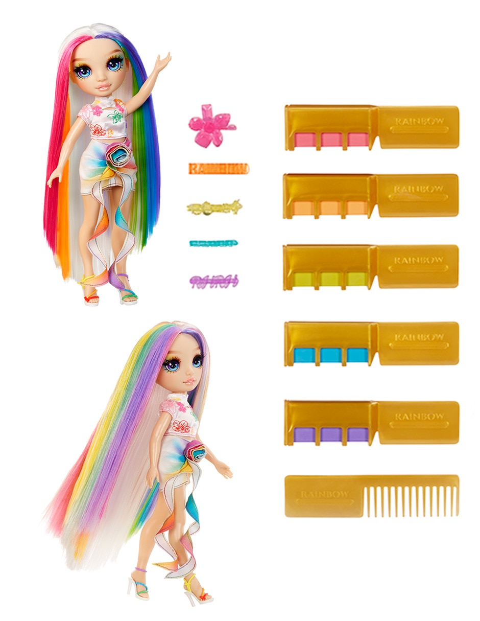 Muñeca rainbow hair chalk & style doll- amaya 2