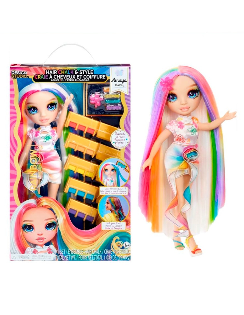 Muñeca rainbow hair chalk & style doll- amaya Muñeca rainbow hair chalk & style doll- amaya