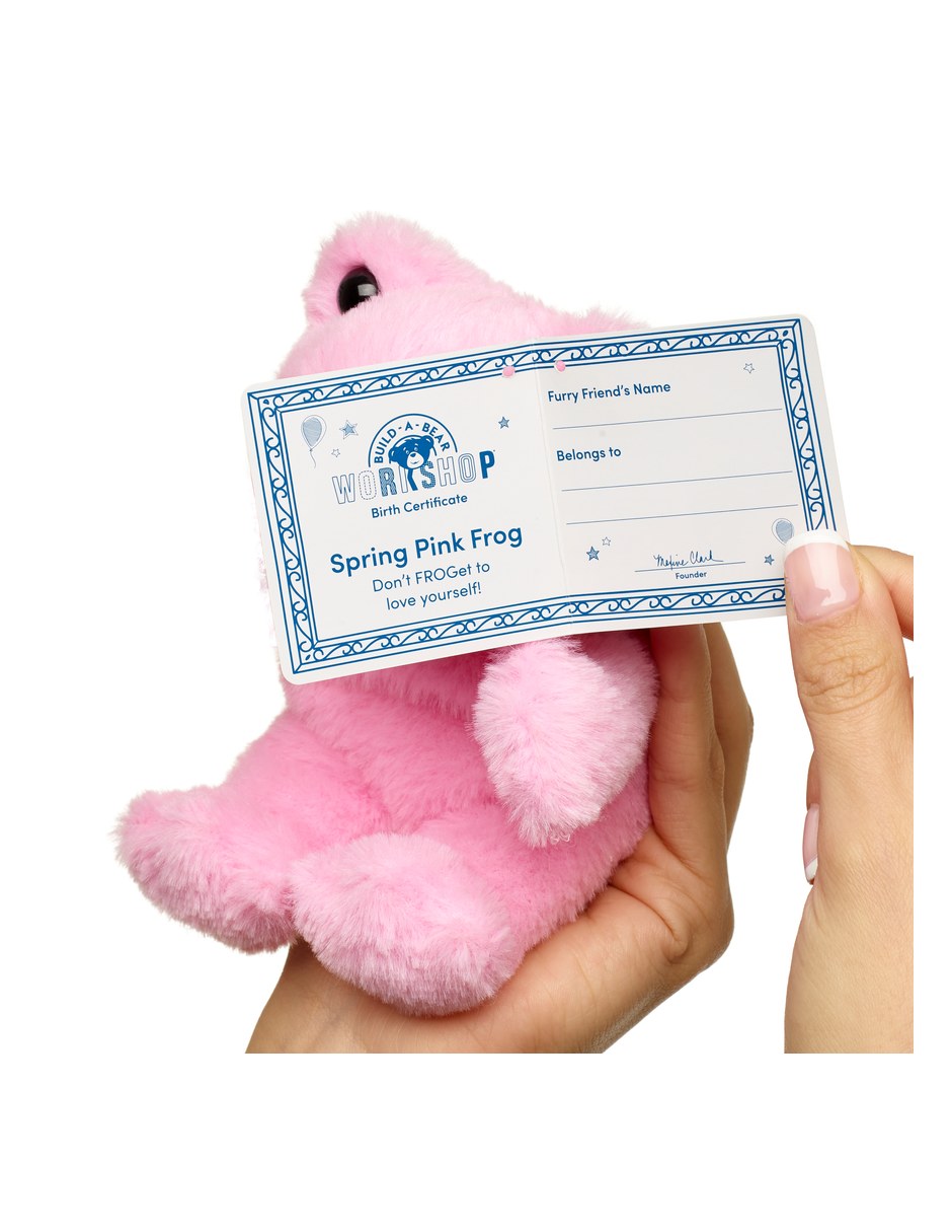 Peluche rana rosa de 17.78 cm 3