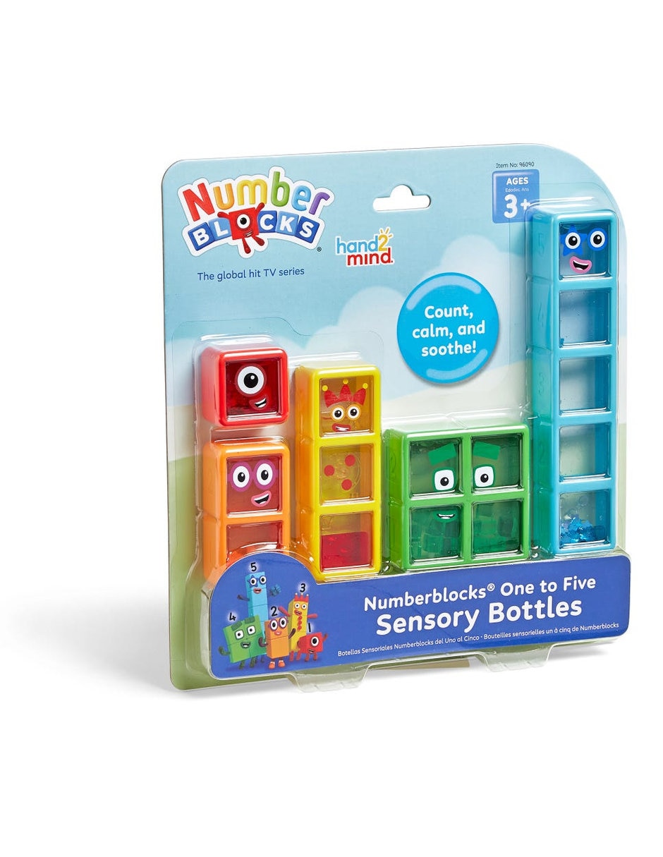 Botellas sensoriales Numberblocks uno al cinco Botellas sensoriales Numberblocks uno al cinco