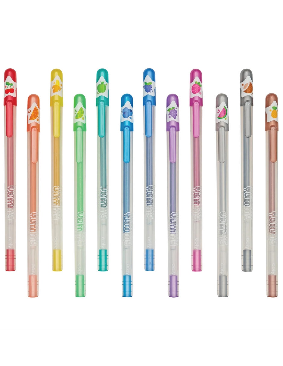 Bolígrafos de gel con purpurina perfumados yummy – set de 12 ooly 2