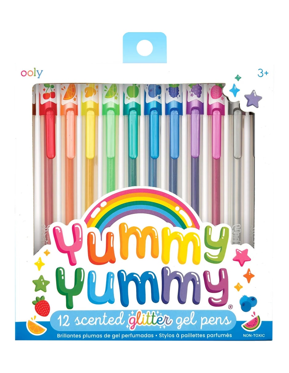 Bolígrafos de gel con purpurina perfumados yummy – set de 12 ooly 7