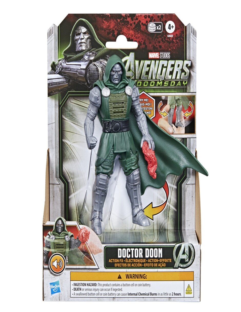 Figura de acción articulada avengers doctor doom estándar con sonido 14