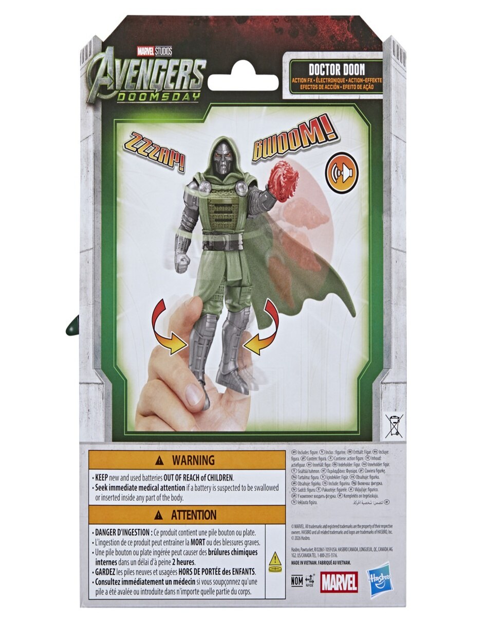 Figura de acción articulada avengers doctor doom estándar con sonido 13