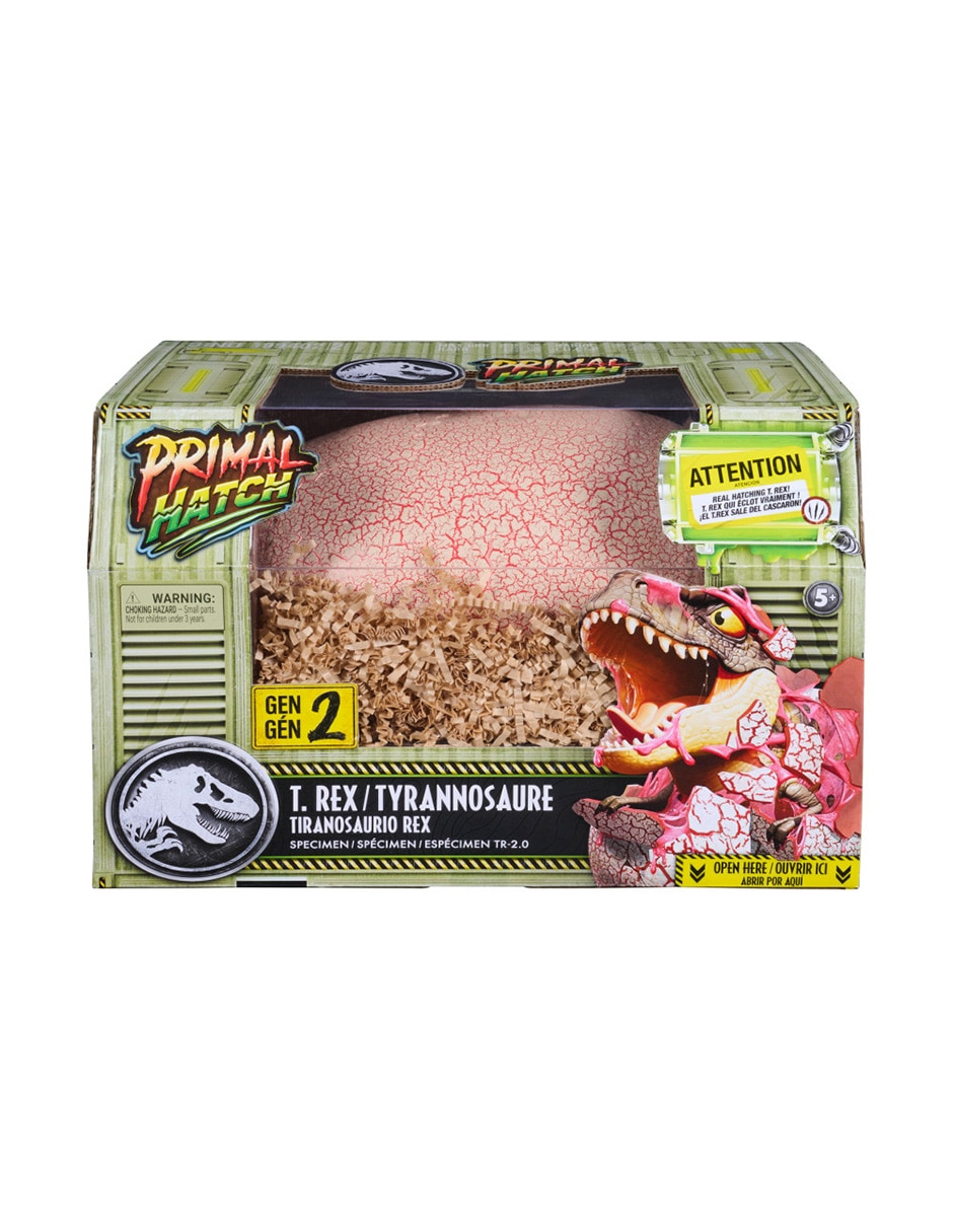 Juguete jurassic world primal hatch T-rex