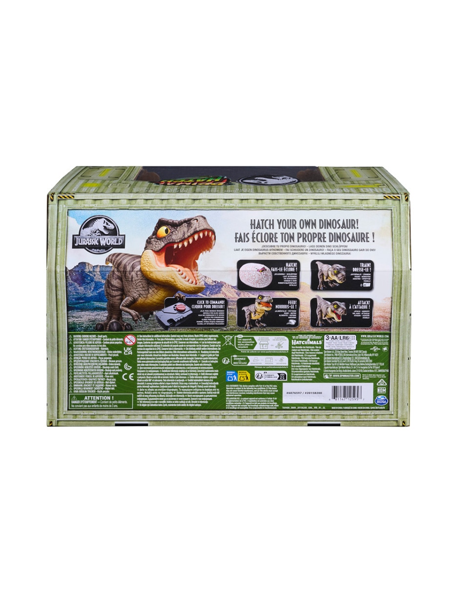 Juguete jurassic world primal hatch T-rex 2