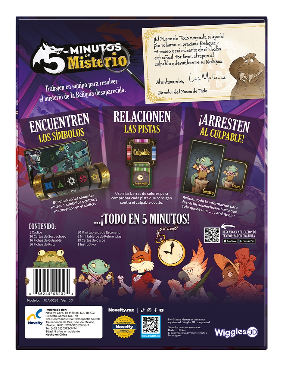 Juego de mesa 5 minutos de misterio 5