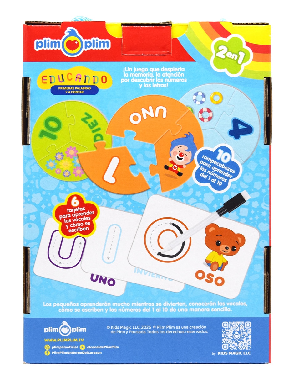 Preescolar educando Plim Plim primeras letras y numeros 5