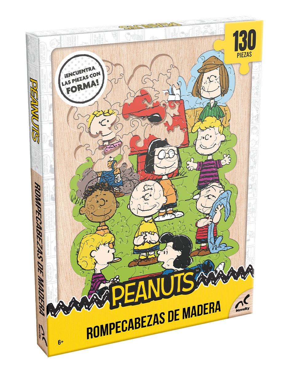 Rompecabezas de madera piezas con forma Peanuts 130 piezas