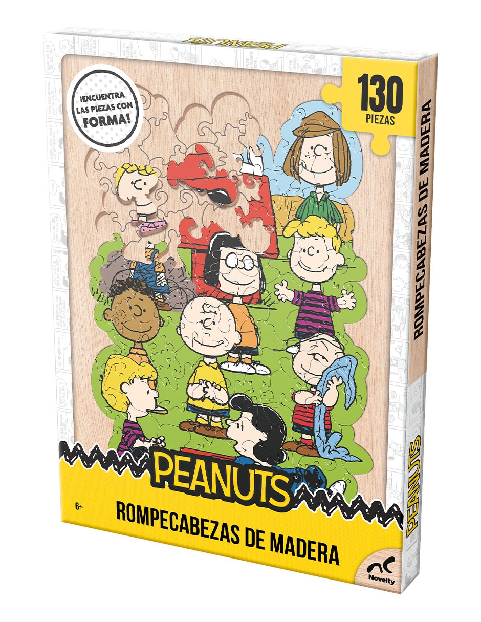 Rompecabezas de madera piezas con forma Peanuts 130 piezas 2