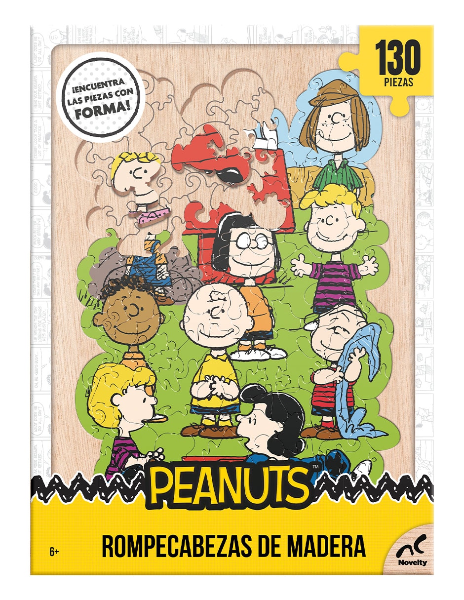 Rompecabezas de madera piezas con forma Peanuts 130 piezas 3