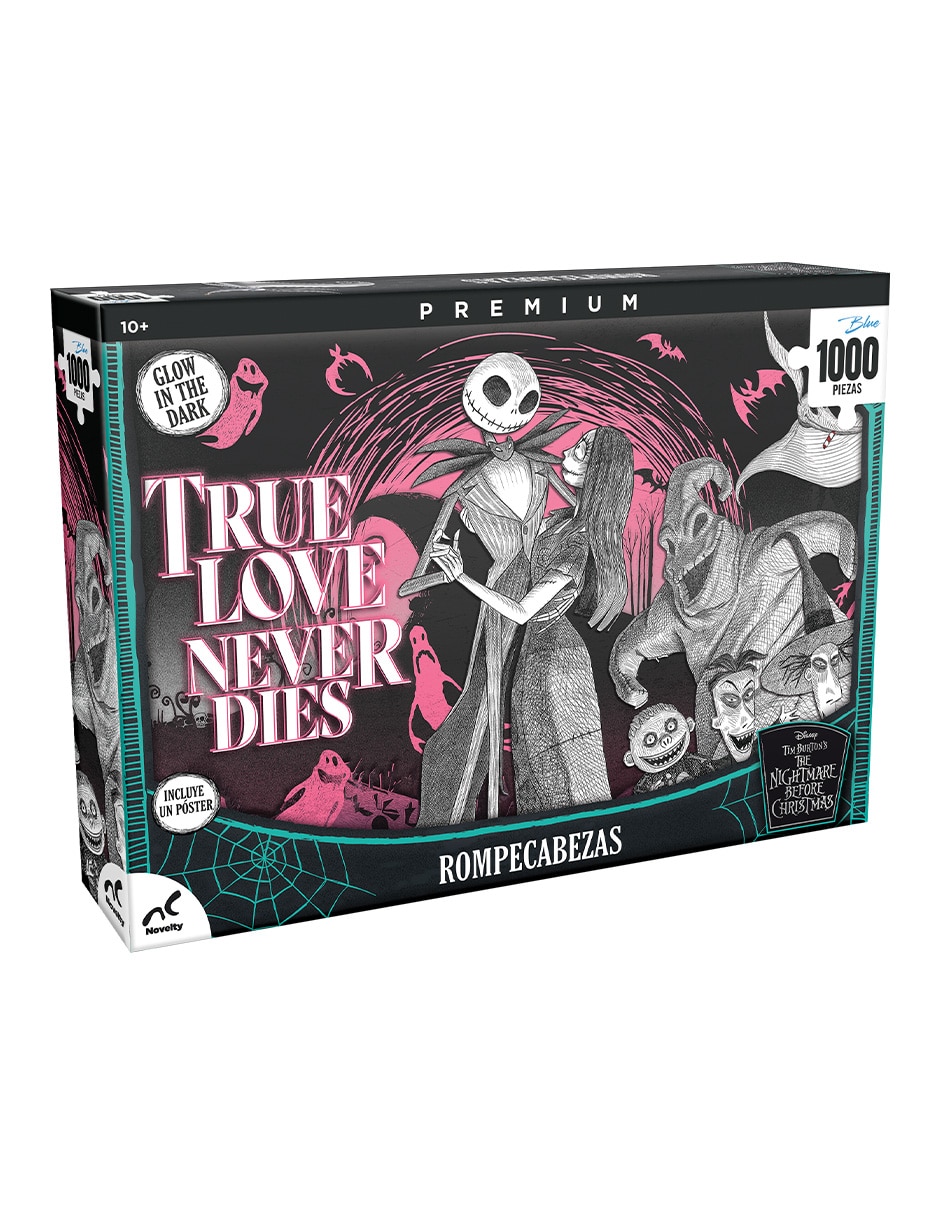 Rompecabezas Coleccionable Premium Nightmare Before Christmas Glow In The Dark 1000 piezas