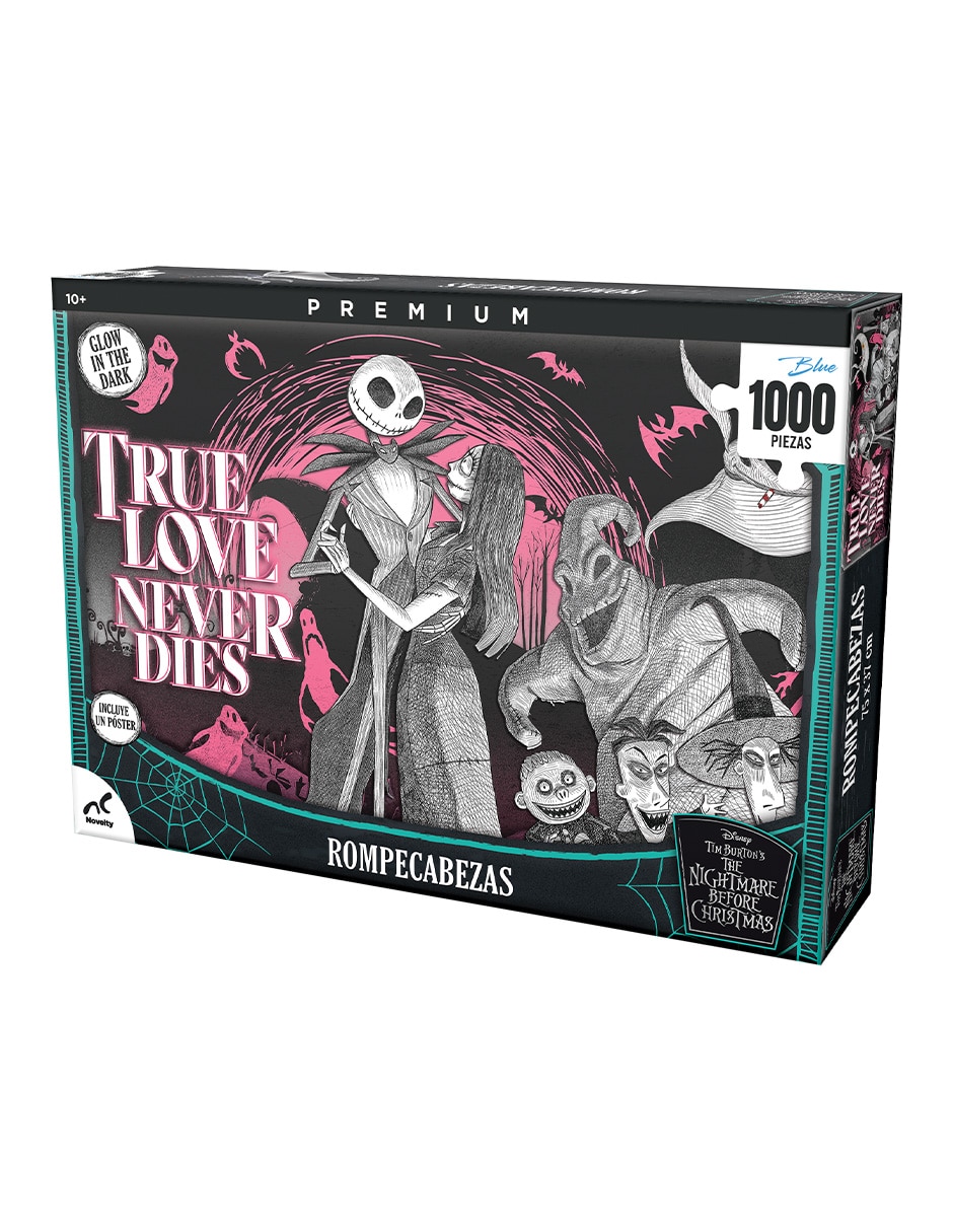 Rompecabezas Coleccionable Premium Nightmare Before Christmas Glow In The Dark 1000 piezas 4