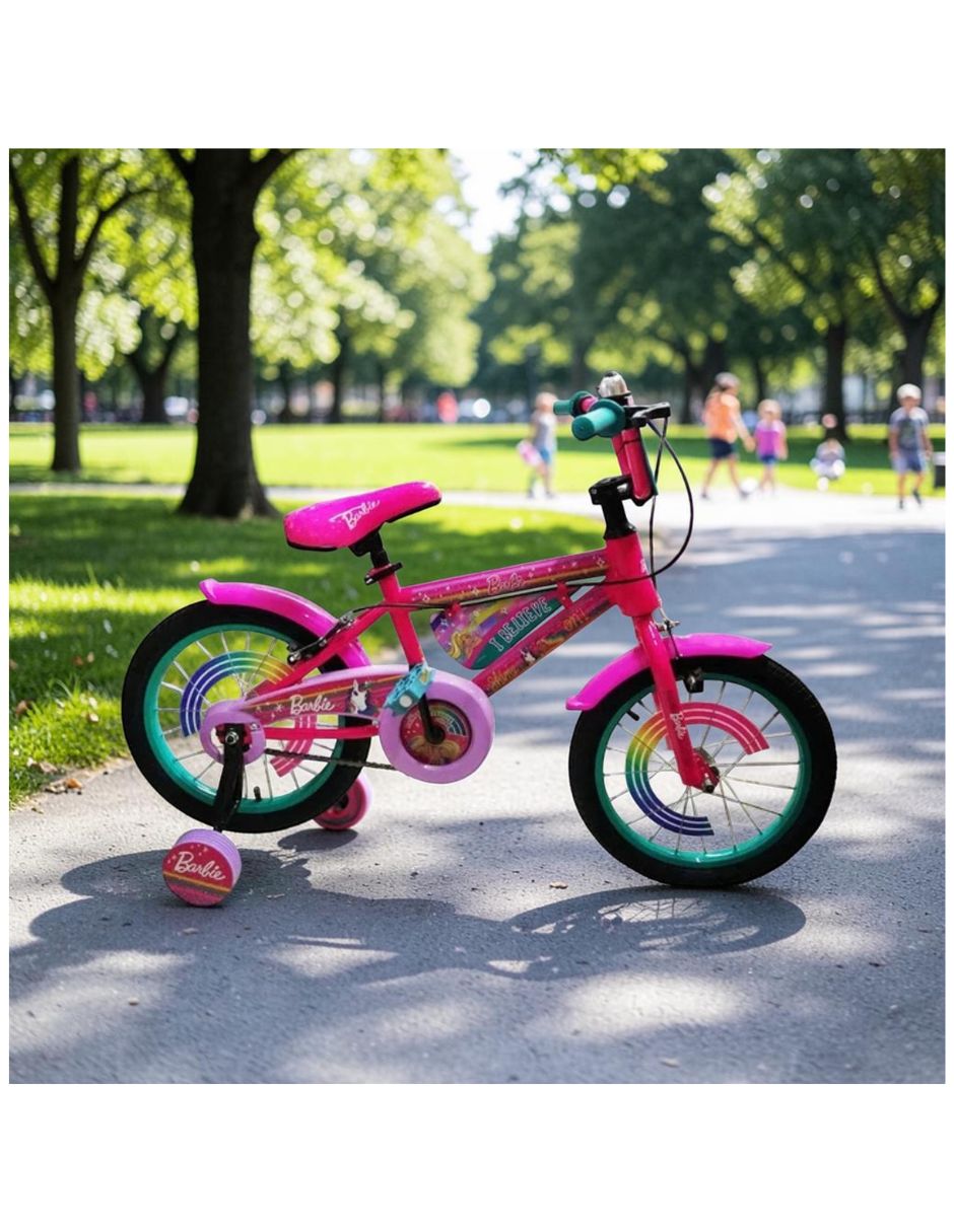 Bicicleta infantil rodada Barbie para 2