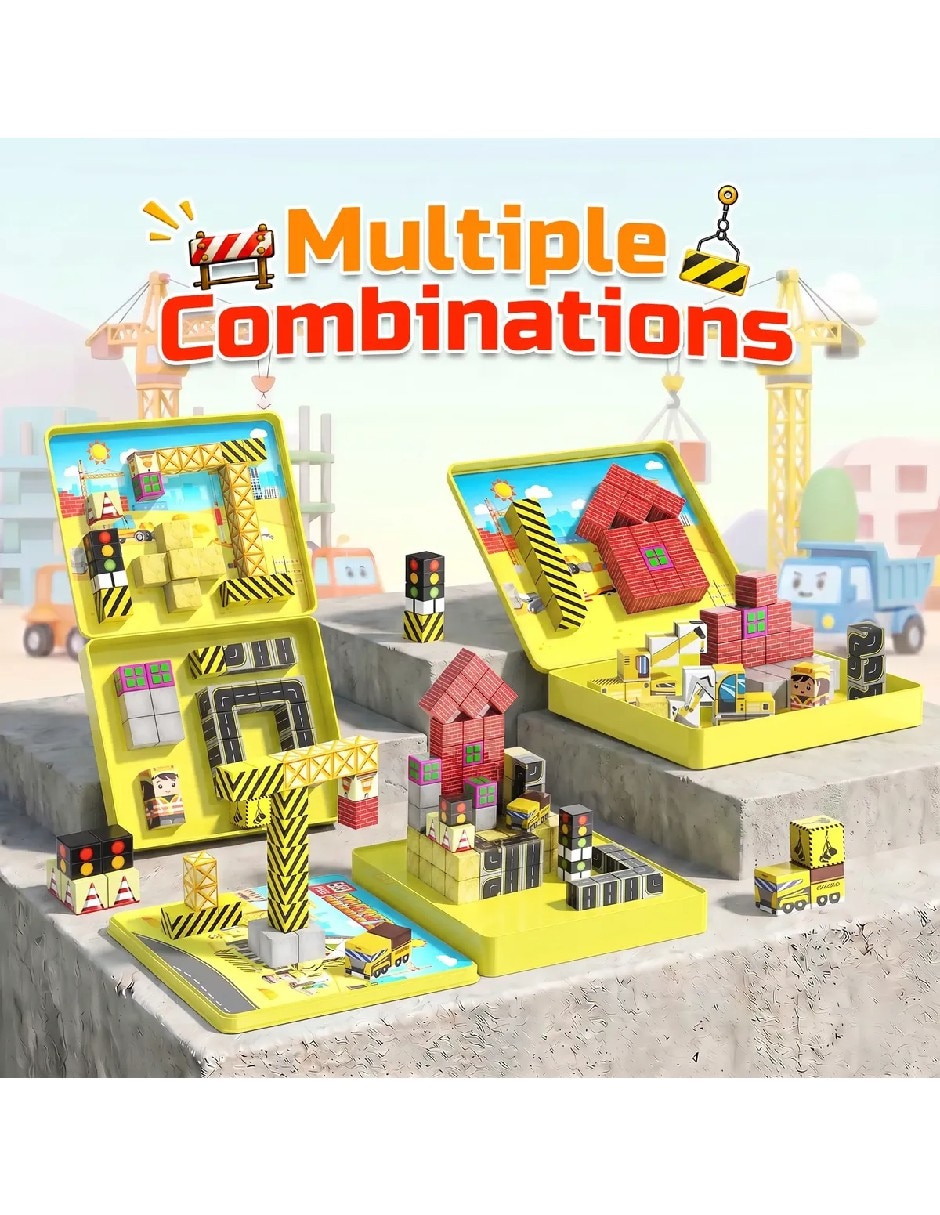 Set de cubos de construcción con escenario de lata 15019GU 5