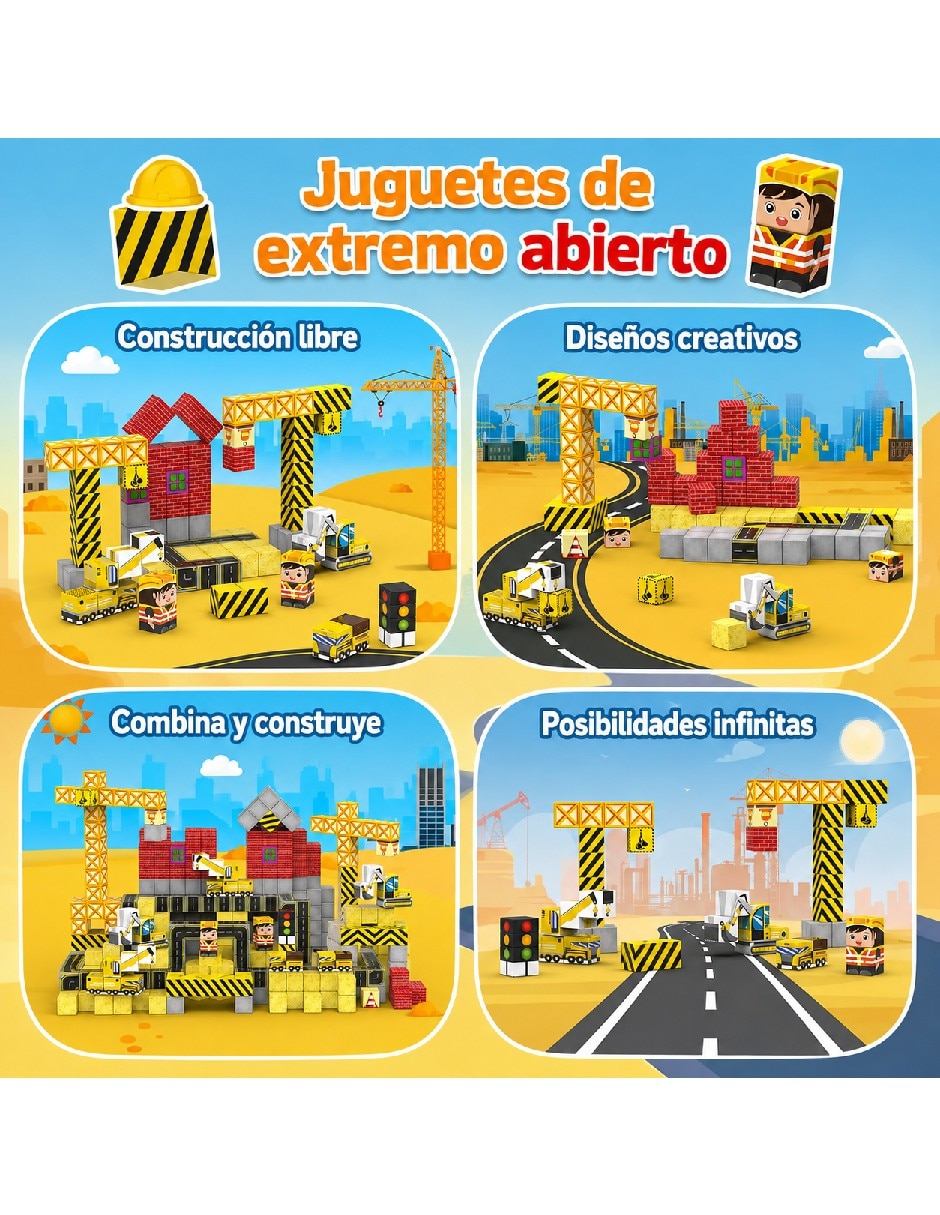 Set de cubos de construcción con escenario de lata 15019GU 3