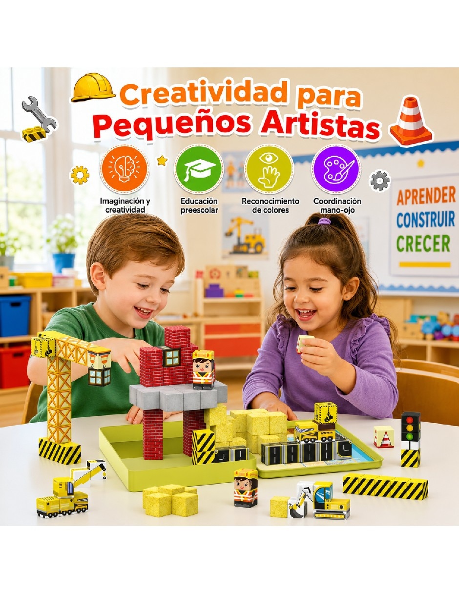 Set de cubos de construcción con escenario de lata 15019GU 2
