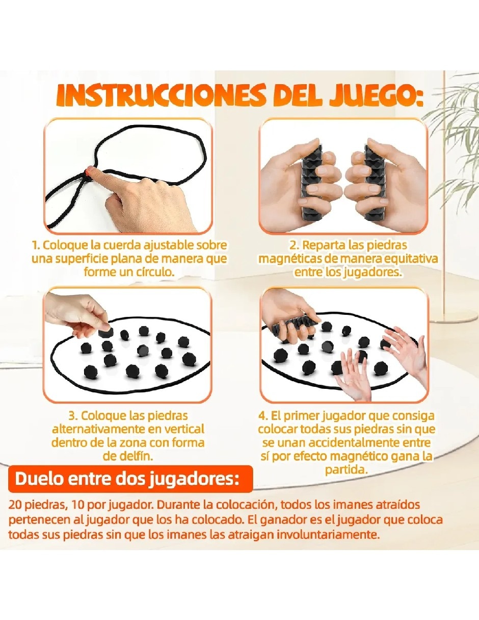Juego de estrategia magnético negro 4