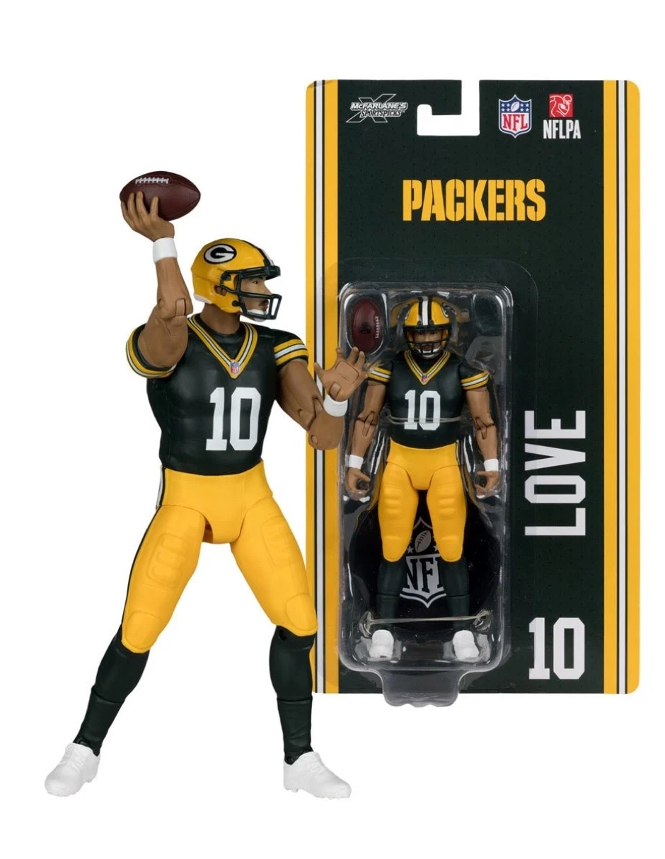 Figura de colección articulada NFL Green Bay Packers Jordan Love 3
