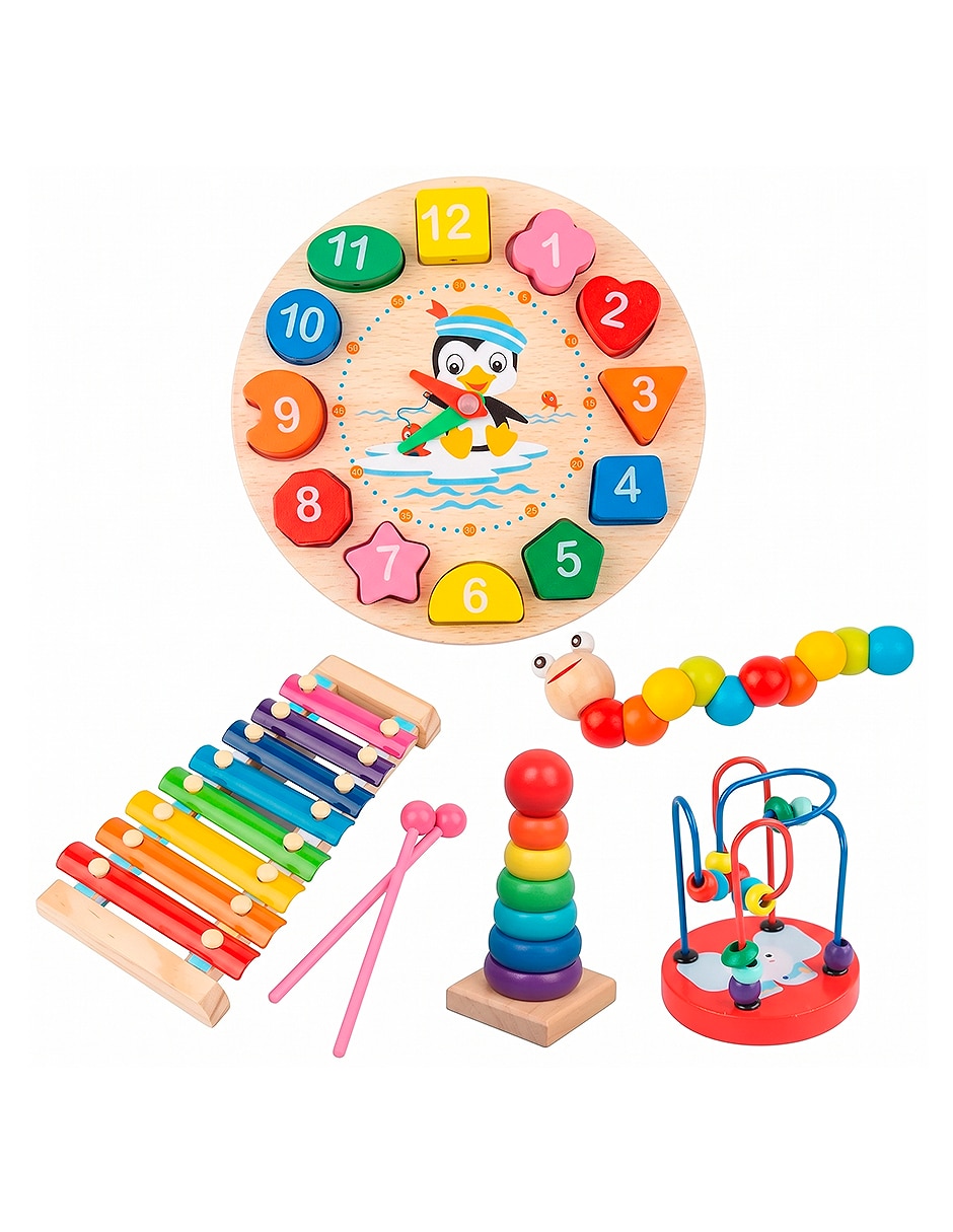 Set Educativo Montessori juego estimulación temprana unisex 4