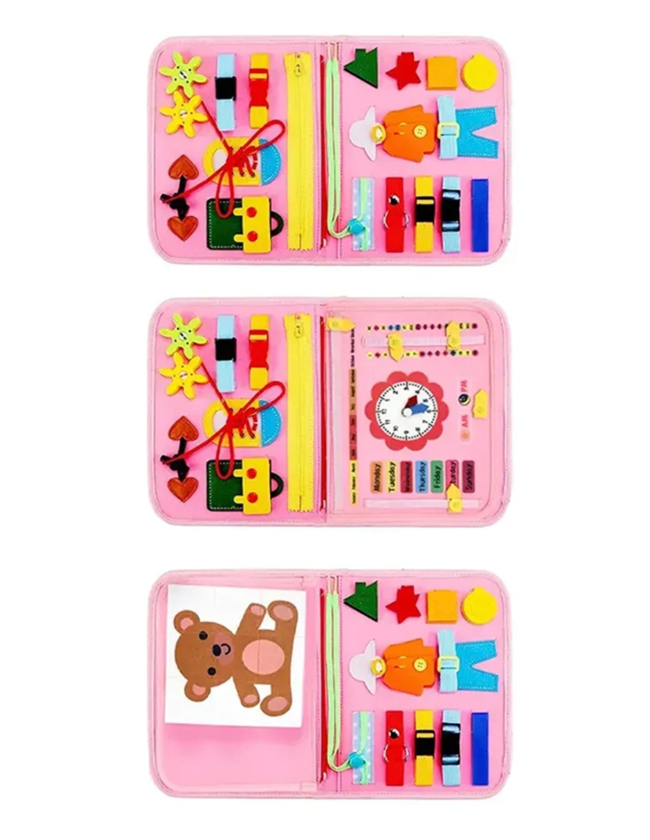 Maleta educativa tablero sensorial montessori brastoy rosa 3