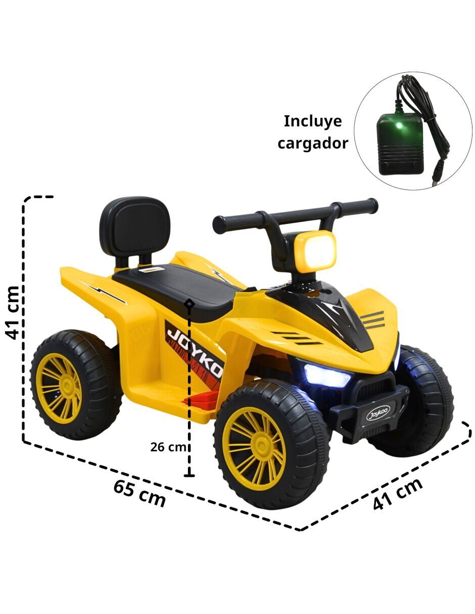Cuatrimoto montable con control remoto luces y sonido batería 6v de recargable unisex 7