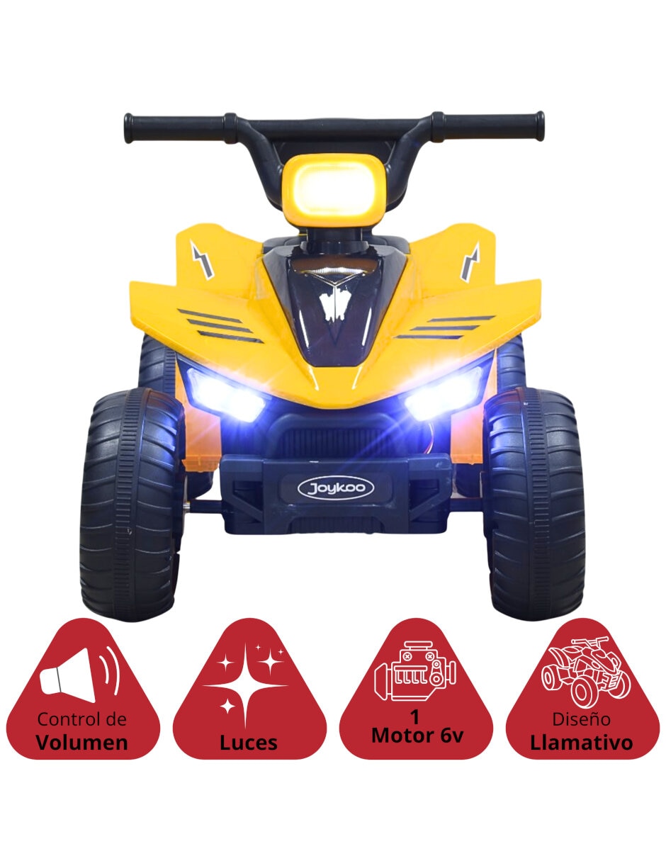 Cuatrimoto montable con control remoto luces y sonido batería 6v de recargable unisex 3